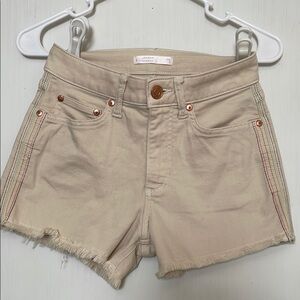 LC Lauren Conrad Tan Jean Shorts